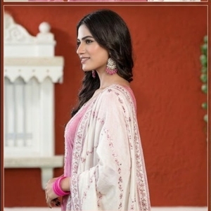Ensemble Kurti Salwar brodé rose pour femmes, vêtements ethniques de créateur avec dupatta, collection festive pour les fêtes - Product Image 2