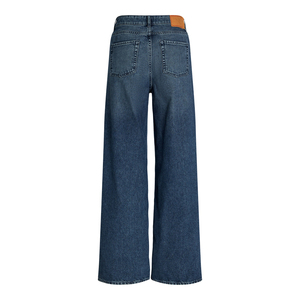 <b>Women's</b> Straight Regular Fit <b>Elastic</b> <b>Waist</b> <b>Jeans</b> Pants 100% Cotton Breathable Denim Pant Fashionable Streetwear Loose Fit - Product Image 6