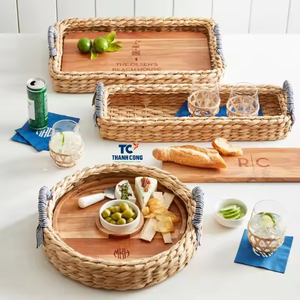 Nouvel Arrivage Plateau en Jacinthe d'Eau Fait Main de Haute Qualité Planche à Fromage en Bois Écologique ThanhtongCraft Contact Alimentaire Vietnam - Product Image 2