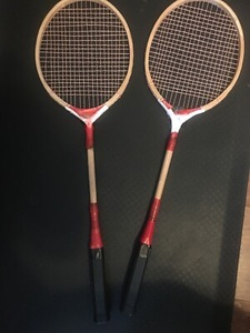 Unisex Customize All Sizes and Colours Wooden Badminton Racket Tennis With Gripy Soft Handle Hard <b>Netting</b> and Custom Logo - Product Image 3