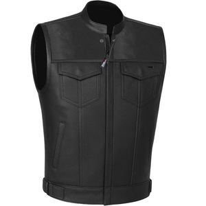 Chaleco de Cuero para Hombre, Chaqueta sin Mangas, Estilo Motero, Prenda Exterior Informal, Tejido de Cuero Premium, Diseño Moderno - Product Image 3