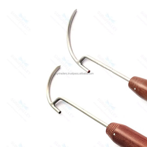 Juego profesional de 2 instrumentos ortopédicos de acero inoxidable de alta calidad, pasador de alambre manual con mango de fibra de madera, 45 mm, 70 mm, CE - Product Image 4