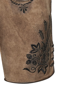 Shorts en cuir bavarois pour hommes, marron, brodés, pantalon traditionnel Trachten, vêtements décontractés pour l'Oktoberfest - Product Image 2