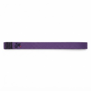 Ceinture de BJJ WIZE INTERNATIONAL violette pour adulte unisexe, 100% coton, durable, logo brodé sur le devant, coupe classique - Product Image 2