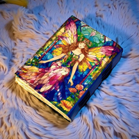 Carnet en cuir artisanal en vitrail multicolore, Grimoire Wiccan, Livre des Ombres, Livre de sorts, Lecture classique, Rajasthan