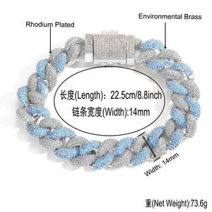 Premium Quality 925 Silver Moissanite Diamond Miami Cuban Bracelet <b>for</b> <b>Men</b> Hip Hop Jewelry Available <b>for</b> Affordable Price - Product Image 2