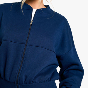 Custom Women's Winter Solid Hooded Cargo Tracksuit <b>Set</b> High Neck Crop Top and <b>Joggers</b> 2 Piece <b>Matching</b> Pockets Casual Outfit - Product Image 4