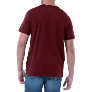 เสื้อยืดวิ่งผู้ชายผ้าฝ้ายโพลีเอสเตอร์ 100% คุณภาพสูงสำหรับออกกำลังกายและเล่นกีฬา ลายเรียบ  รับผลิตตามสั่งขายส่ง - Product Image 2