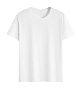 T-shirt homme col rond en coton pur côtelé 150g, couleur unie, personnalisable OEM - Product Image 1