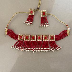 Conjuntos de Joyería de Moda - Elegante Conjunto de Collar con Cristales y Cuentas - Product Image 1