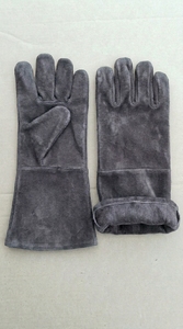 Industrial Heat Protection <b>Gloves</b> <b>Long</b> Cuff Leather Safety <b>Gloves</b> - Product Image 2