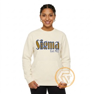 เสื้อผ้าฝ้ายฟลีซคุณภาพสูงสำหรับผู้หญิง ปักลาย Sigma Gamma Rho สำหรับฤดูใบไม้ร่วง/ฤดูหนาว  แบบสั่งทำพิเศษ เป็นมิตรกับสิ่งแวดล้อม ระบายอากาศได้ดี - Product Image 2