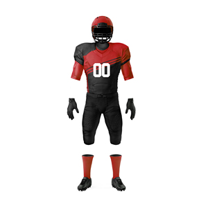 Maillot de football américain bicolore personnalisé de haute qualité, style professionnel, uniforme adulte à manches courtes avec design d'équipe sublimé - Product Image 5