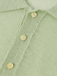 Chemise Homme Personnalisée en Coton Tricoté Vert Clair à Manches Courtes, Couleur Unie, Style Décontracté, Respirante, Coupe Classique, 180g, Logo Avant - Product Image 3