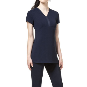 Uniforme Profesional para Spa y Salón de Belleza para Mujer, Túnica Elegante, Ropa de Trabajo, Manga Corta, Chaqueta para Recepcionista de Oficina - Product Image 2