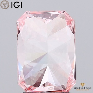 Diamant de laboratoire cultivé CVD de couleur rose vif fantaisie, clarté VVS2, taille RADIANT, 2,00 carats, avec certificat IGI pour bague personnalisée pour homme - Product Image 5