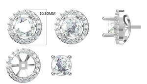 ต่างหูเพชรทรงกลม 1.40 กะรัต ทอง 14K เพชรเลี้ยงในห้องปฏิบัติการ พร้อมใบรับรอง IGI ของขวัญแต่งงาน เครื่องประดับสำหรับผู้หญิง - Product Image 6