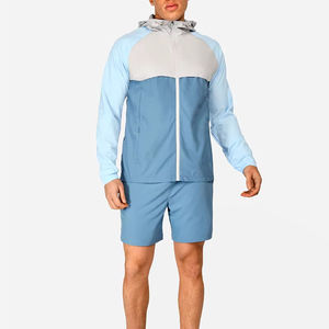 Men Hooded Outdoor Windbreaker <b>Jacket</b> Lightweight Waterproof <b>Casual</b> Zip Closure Soft Breathable Comfortable Regular Fit Fashion - Product Image 1