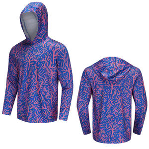 Camiseta Deportiva Unisex de Manga Larga para Pesca al Aire Libre, Protección UV UPF 50, Impresión por Transferencia de Calor, Absorción de Humedad Frontal, 100% Sólido - Product Image 3