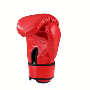 Gants de boxe personnalisés avec logo, en cuir PU noir mat, pour entraînement de Muay Thai, OEM ODM, vente en gros, gants de sparring pour sac de frappe - Product Image 2