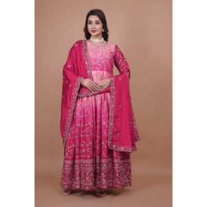 Party Wear Vestido Largo y Dupatta Set con Lentejuelas Bordadas Trabajo XL Talla - Product Image 1