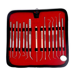 Kit d'hygiène buccale professionnel pour le nettoyage dentaire – Outils en acier inoxydable : Cure-dents, miroir, gratte-tartre, pinces, détartreurs pour l'élimination de la plaque et du tartre - Product Image 3