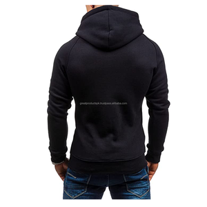 Sudadera con capucha de manga larga para hombre, prenda deportiva ajustada con cremallera frontal y bolsillos, nuevo diseño, 2021 - Product Image 3