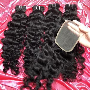 Extensiones de cabello humano Remy indio rizado natural, onda profunda, puntas completas, doble trama a máquina, pedido a granel - Product Image 3