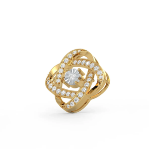 BRILLIANT DIAMANT Colgante de nudo de amor con diamante de laboratorio chapado en oro de 10K y rodio, diseño en espiral, joyería de lujo elegante para mujer, exportador mayorista - Product Image 6