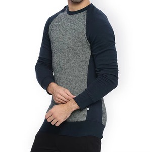 เสื้อสเวตเชิ้ตแขนราแกลนผู้ชาย สีพื้น ผ้าถัก คอกลม ทรงเข้ารูป สวมใส่สบายๆ สำหรับฤดูใบไม้ร่วง ระบายอากาศได้ดี แขนยาว - Product Image 2