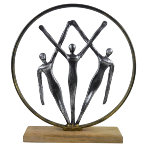Fournisseur de Confiance : Sculpture Métallique avec Base en Bois et Finition Haut de Gamme, Revêtement en Poudre Noire – Grossiste et Fabricant à Prix Compétitif - Product Image 1
