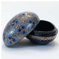 Boîte de rangement en papier mâché kashmirien peinte à la main, forme personnalisée, boîte à bijoux décorative de luxe en papier mâché, cadeau d'Inde