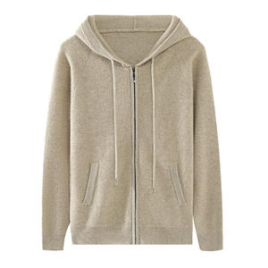 Men's Cotton Fleece Hoodie Casual <b>Zip</b>-<b>up</b> Sweatshirt Regular fit hooded <b>jacket</b> Breathable knitted hoodie - Product Image 4