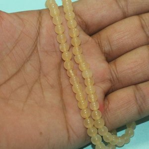 Beadsnfashion 5mm Yellow/Grey Semiprecious <b>Stone</b> <b>Beads</b> Round Jewelry DIY Bracelet and Necklace Making - Product Image 2