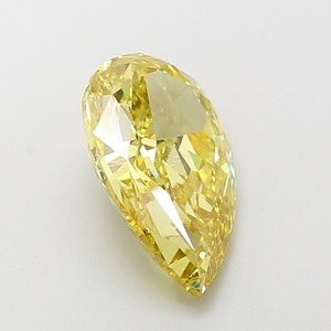 Producto de Piedras Preciosas, Diamante Suelto Cultivado en Laboratorio CVD, 5.07 Quilates, Color Amarillo Intenso Fantasía, Forma de Pera Modificada, Claridad VS2, Excelente - Product Image 3
