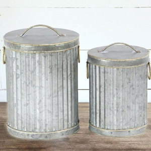 Sustainable Quality Handmade Metal Dustbins for Guest Room Shiny Finished Dustbin Supplied From India - Product Image 2