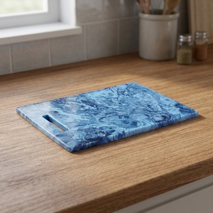 Planche à fromage élégante et tendance en résine époxy, bloc de découpe personnalisable en taille et couleur, qualité supérieure - Product Image 4
