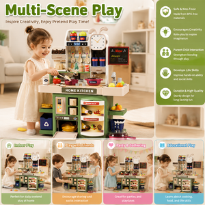 Jouet de <span class=keywords><strong>cuisine</strong></span> <span class=keywords><strong>en</strong></span> plastique pour enfants de 4 à 6 ans - <span class=keywords><strong>Simulation</strong></span> de cuisson, de sauté et de service - Vente <span class=keywords><strong>en</strong></span> gros - Product Image 2