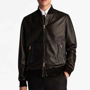 Chaqueta de Cuero para Hombre, Informal, Transpirable, Cómoda, de Fabricación Profesional, para Uso en Exteriores, Chaqueta de Cuero para Invierno - Product Image 2
