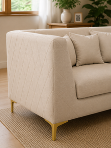 Sofá Moderno 211 PIRAMID Square 2-2-1, Conjunto de Sofá de Dos Plazas para Apartamento, Hotel, Sala de Estar, Tela Premium Personalizada, Ecológico, Minimalista - Product Image 4
