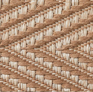 Alfombra de yute trenzada y audaz con una combinación llamativa de fibras negras y color canela para áreas de alto tráfico. Disponible a precios de mayorista. - Product Image 2