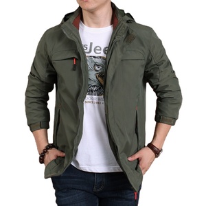 เสื้อแจ็คเก็ตกันลมแบบยุทธวิธีสำหรับผู้ชาย  น้ำหนักเบา มีฮู้ด  ผ้า softshell สำหรับเดินป่าและทำงานกลางแจ้ง - Product Image 5