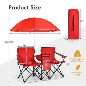Outdoor Camping Chair with Umbrella for Beach Use - Product Image 6