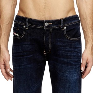 Pantalones Vaqueros Rectos con Cinturón para Hombre, de Alta Calidad, Ligeros, con Logotipo Personalizado, Corte Regular, Teñido en Prenda, Último Estilo, Color Sólido - Product Image 4