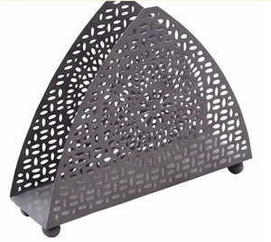 Porte-serviettes en fer avec finition grise, parfait pour la maison et les restaurants, pour l'affichage de papier absorbant et la décoration élégante de table. - Product Image 4