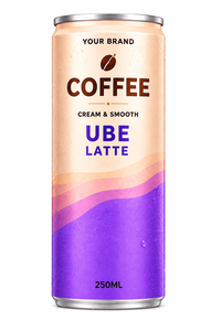 Café Ube Latte de Marca Privada, 250 ml, Café Helado Enlatado, Bebida Cremosa y Suave con Cafeína, Diseño de Etiqueta Gratuito, Muestra Gratuita - Product Image 2