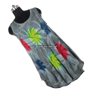 Robe de plage élégante pour femme en rayonne, style tie-dye, à prix abordable, idéale pour les dîners et les occasions spéciales - Product Image 4