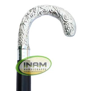 Bâton de marche pliable en bois fait à la main avec poignée de derby ronde en laiton/canne de marche en bois avec poignée de Derby ronde de créateur - Product Image 1