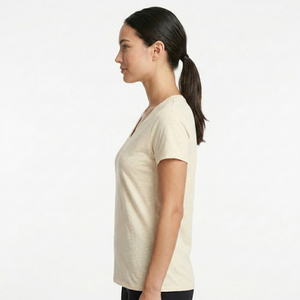 Camisetas Deportivas Lisas al por Mayor para Mujer, Cuello en V, Personalizadas con Sublimación, Ligeras, Ropa Urbana Femenina - Product Image 3