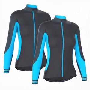 Maillot de cyclisme athlétique pour hommes, tissu extensible respirant, veste de vélo à manches longues avec design ajusté pour la course - Product Image 3